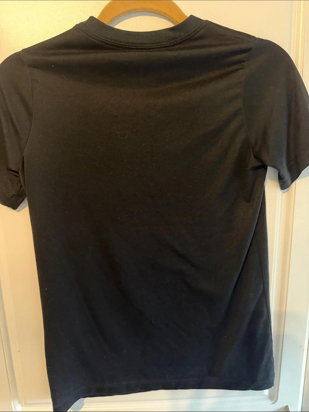Boys Nike Black Short Sleeve T-Shirt with White Swoosh